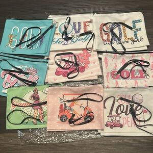 18 pieces Golf Gift for women cosmetic bags bulk zip